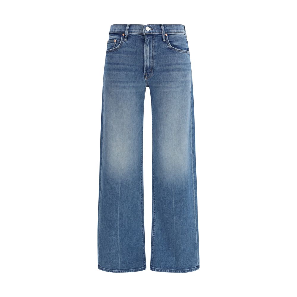Mother Denim Blue Cotton Flared Jeans