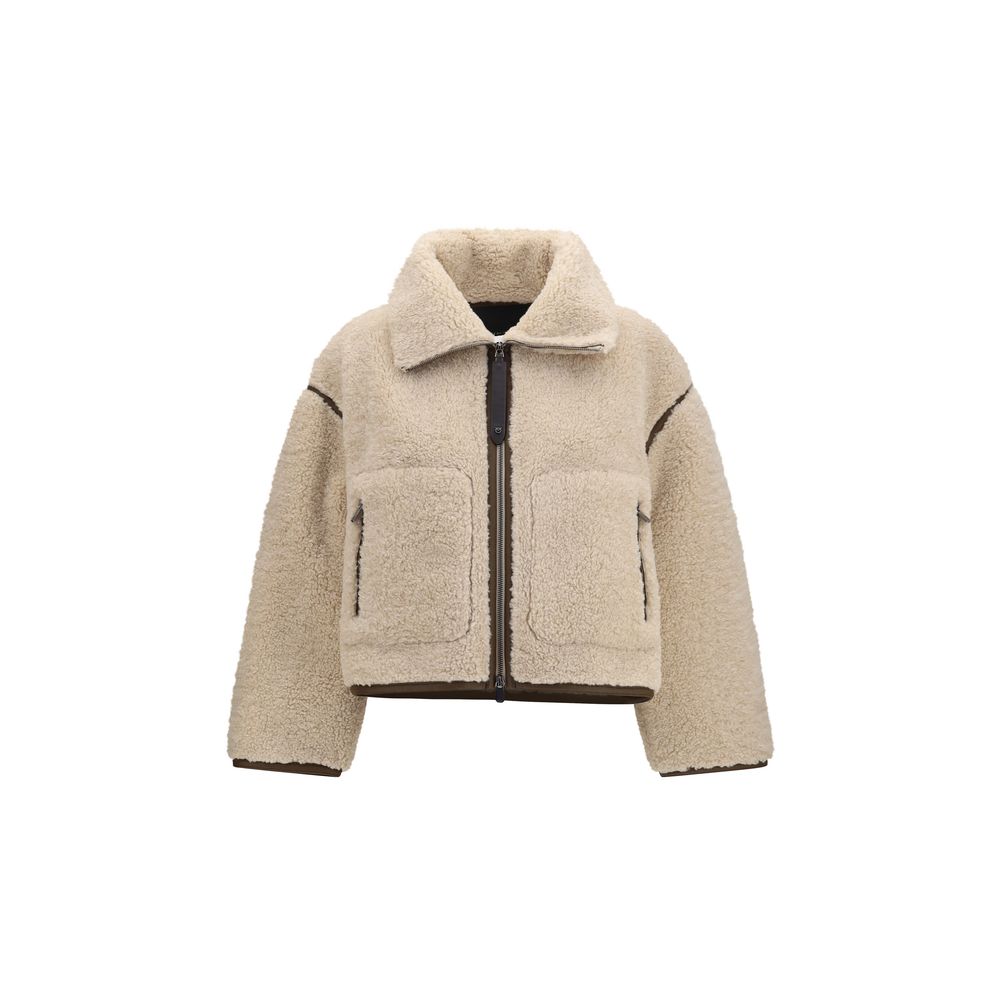 PINKO Beige Full-Length Jacket