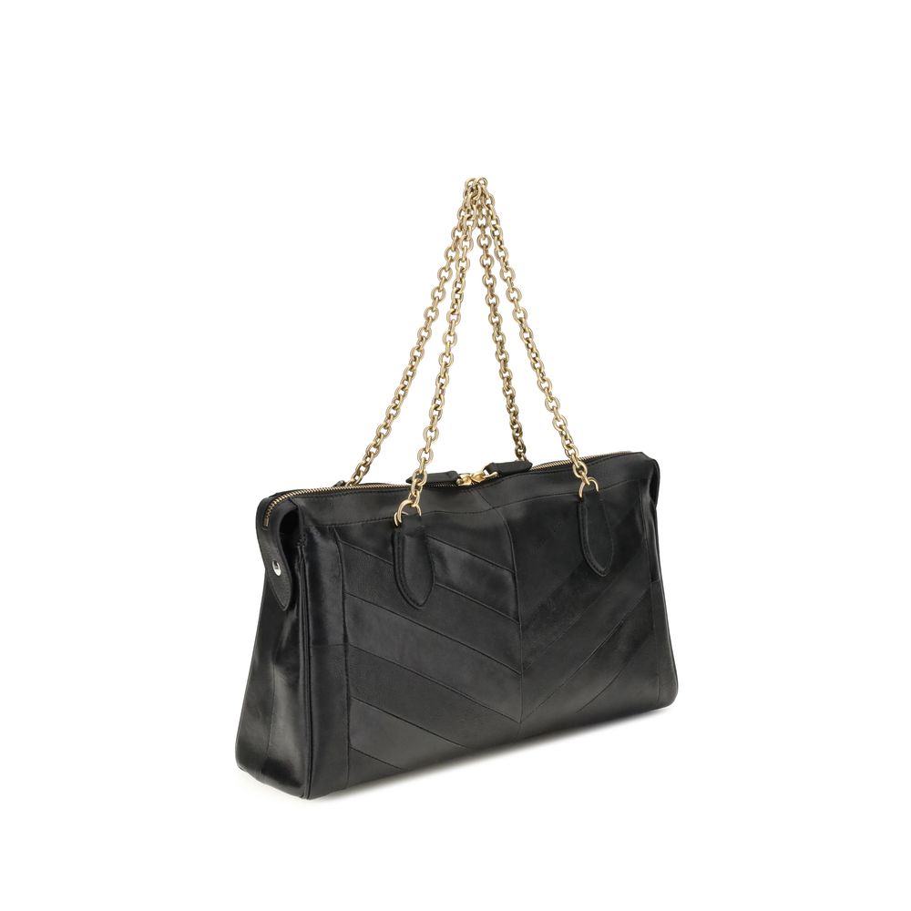 Valentino Garavani Black Napa Leather / Shoulder Bag