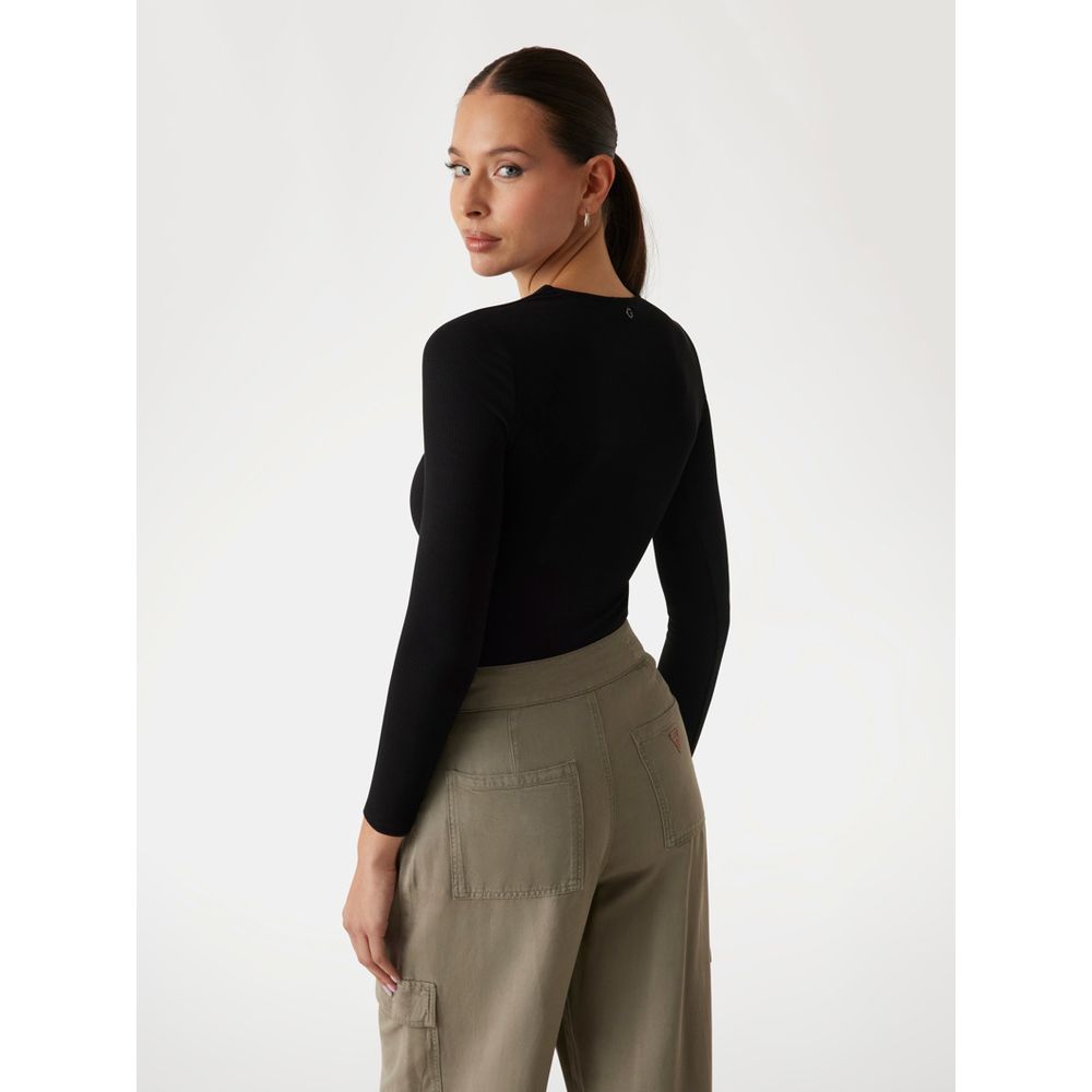 Guess Black Viscose Tank Tops