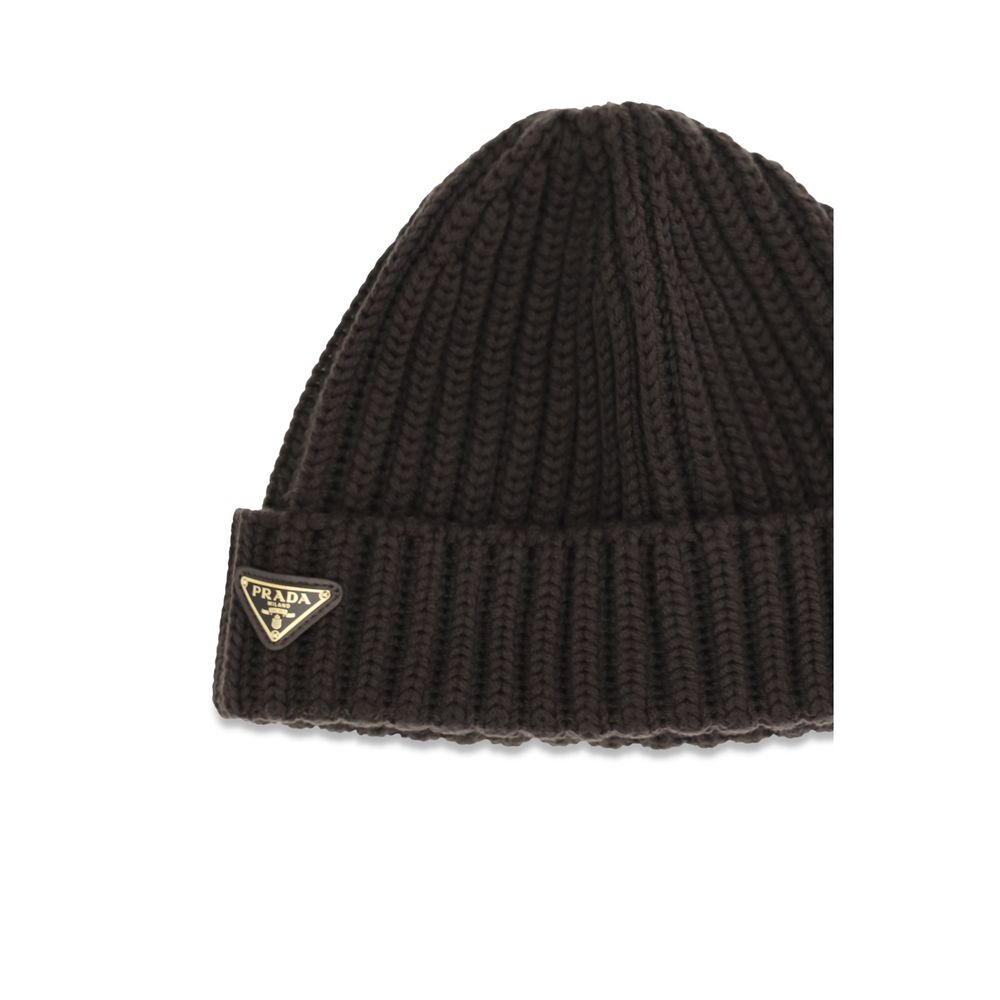 Prada Brown Wool Beanie