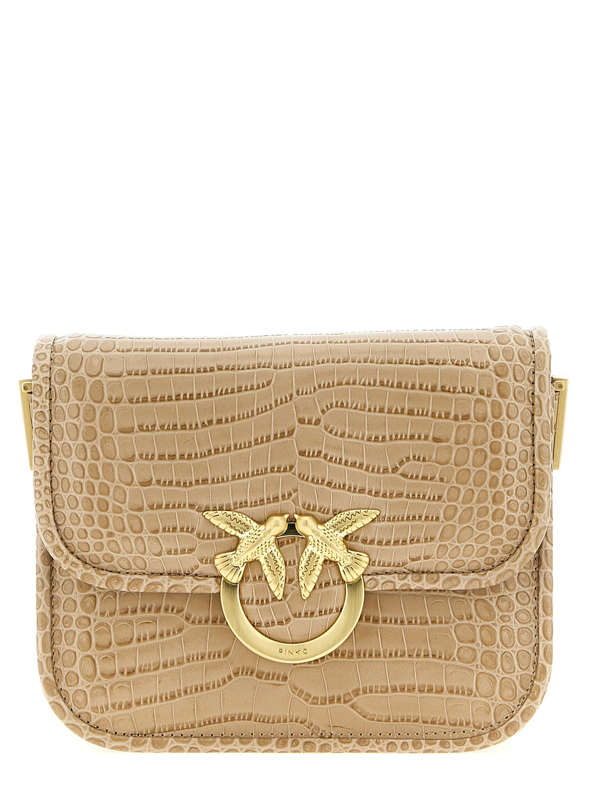 PINKO Beige Leather Shoulder Bag