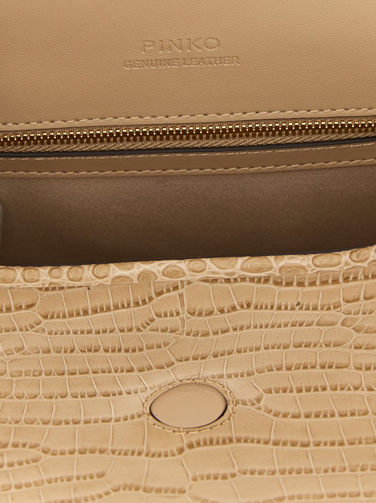 PINKO Beige Leather Shoulder Bag