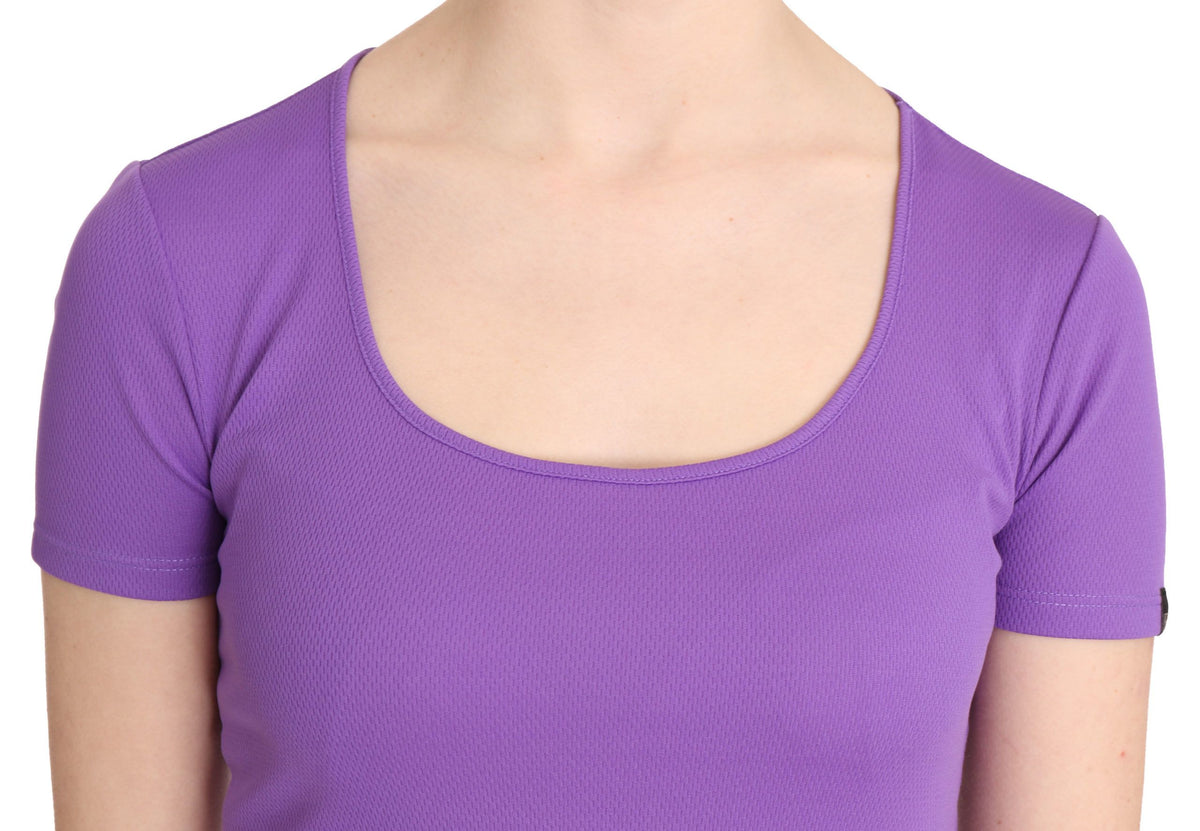 GF Ferre Purple 100% Short Sleeve Top Blouse