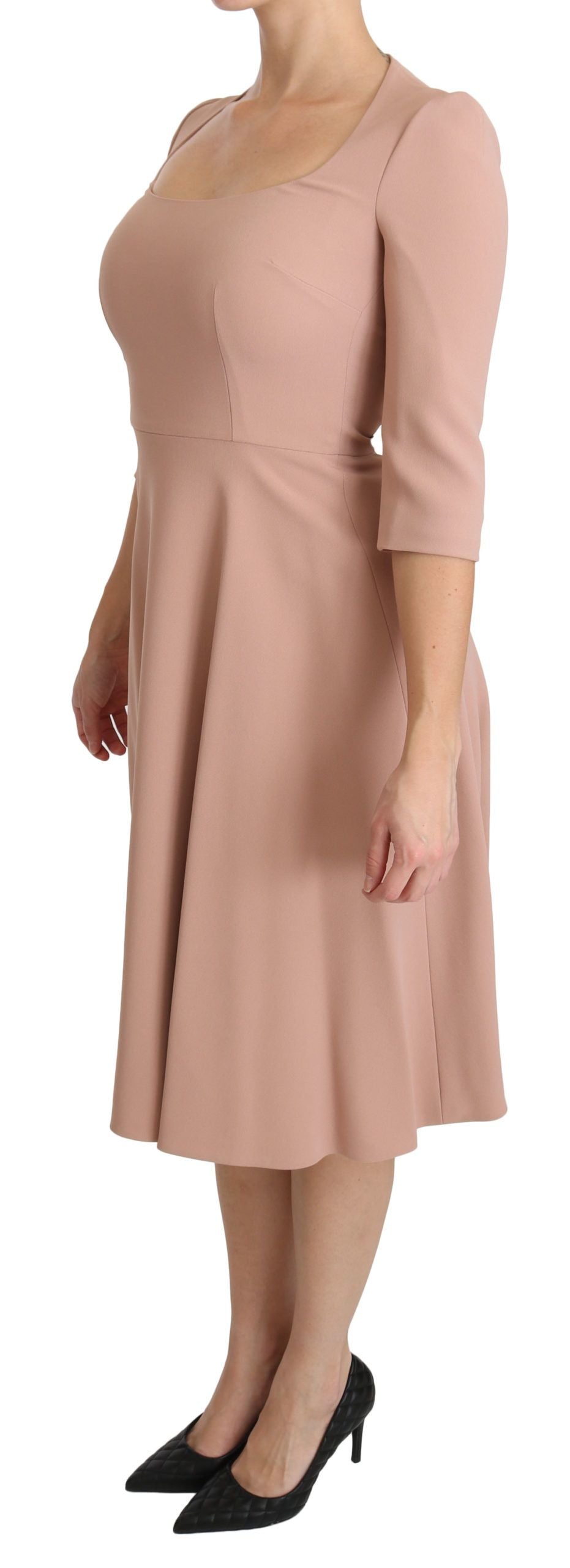 Dolce & Gabbana Pink 3/4 Sleeves A-line Viscose Dress - PreLoved & Luxe