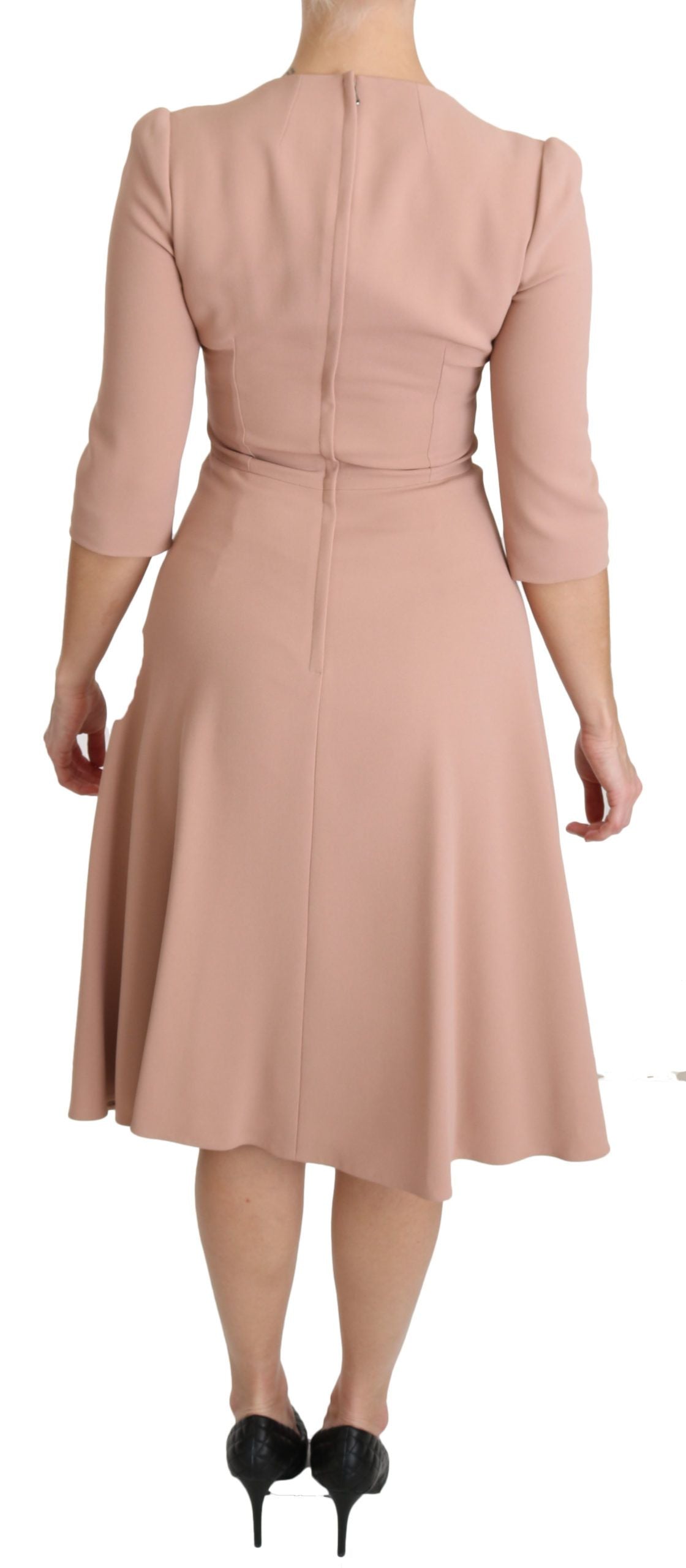 Dolce & Gabbana Pink 3/4 Sleeves A-line Viscose Dress - PreLoved & Luxe