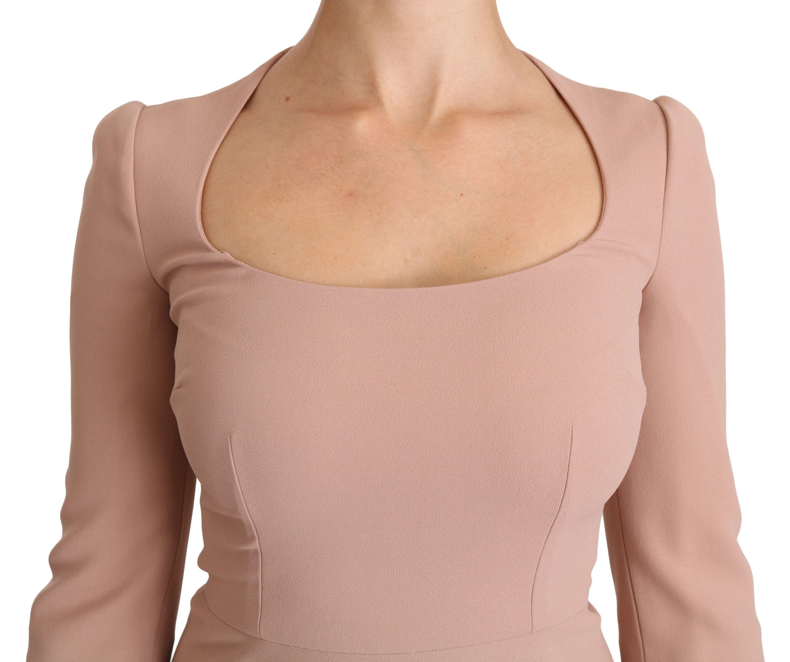 Dolce & Gabbana Pink 3/4 Sleeves A-line Viscose Dress - PreLoved & Luxe