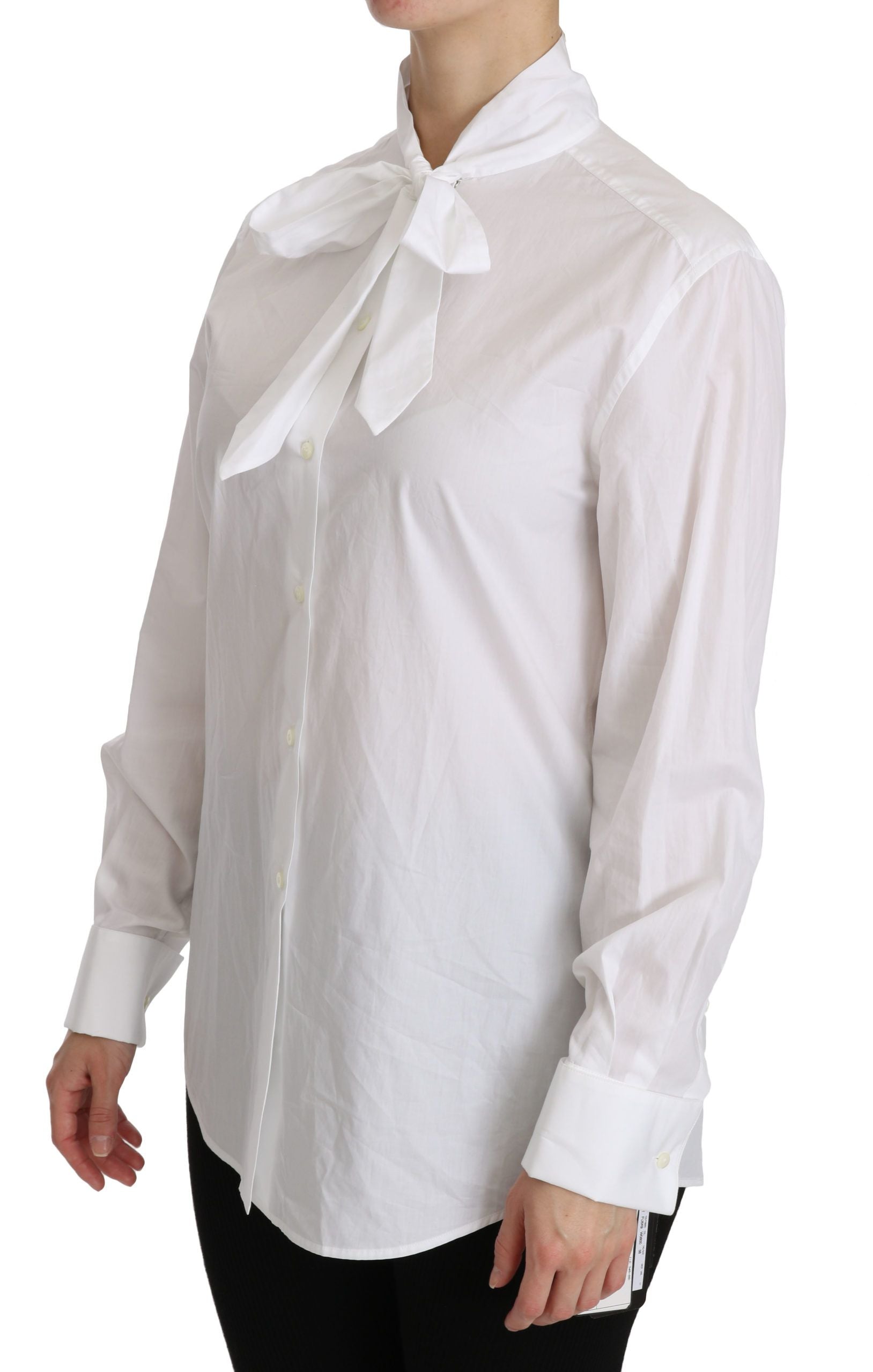 Dolce & Gabbana White Turtle Neck Long Sleeve Polo Shirt - PreLoved & Luxe