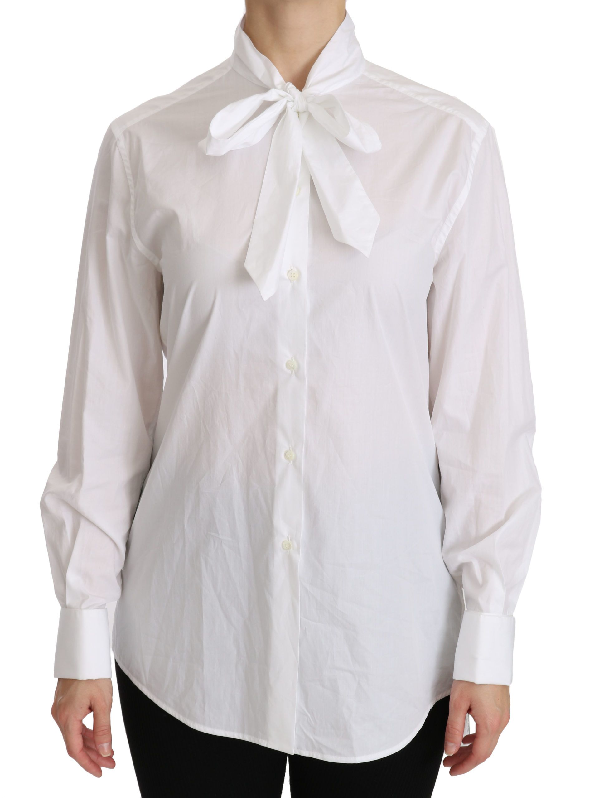 Dolce & Gabbana White Turtle Neck Long Sleeve Polo Shirt - PreLoved & Luxe