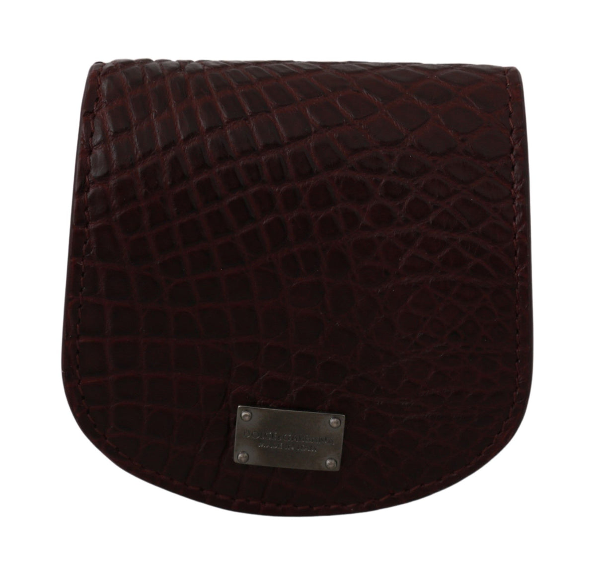 New Dolce & Gabbana Brown Exotic Skin Pocket Condom Case Holder