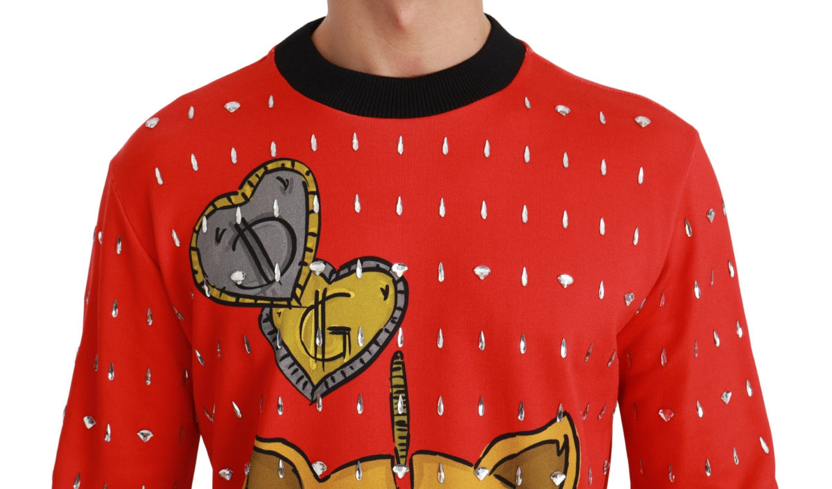 New Dolce & Gabbana Red Crystal Pig of the Year Sweater