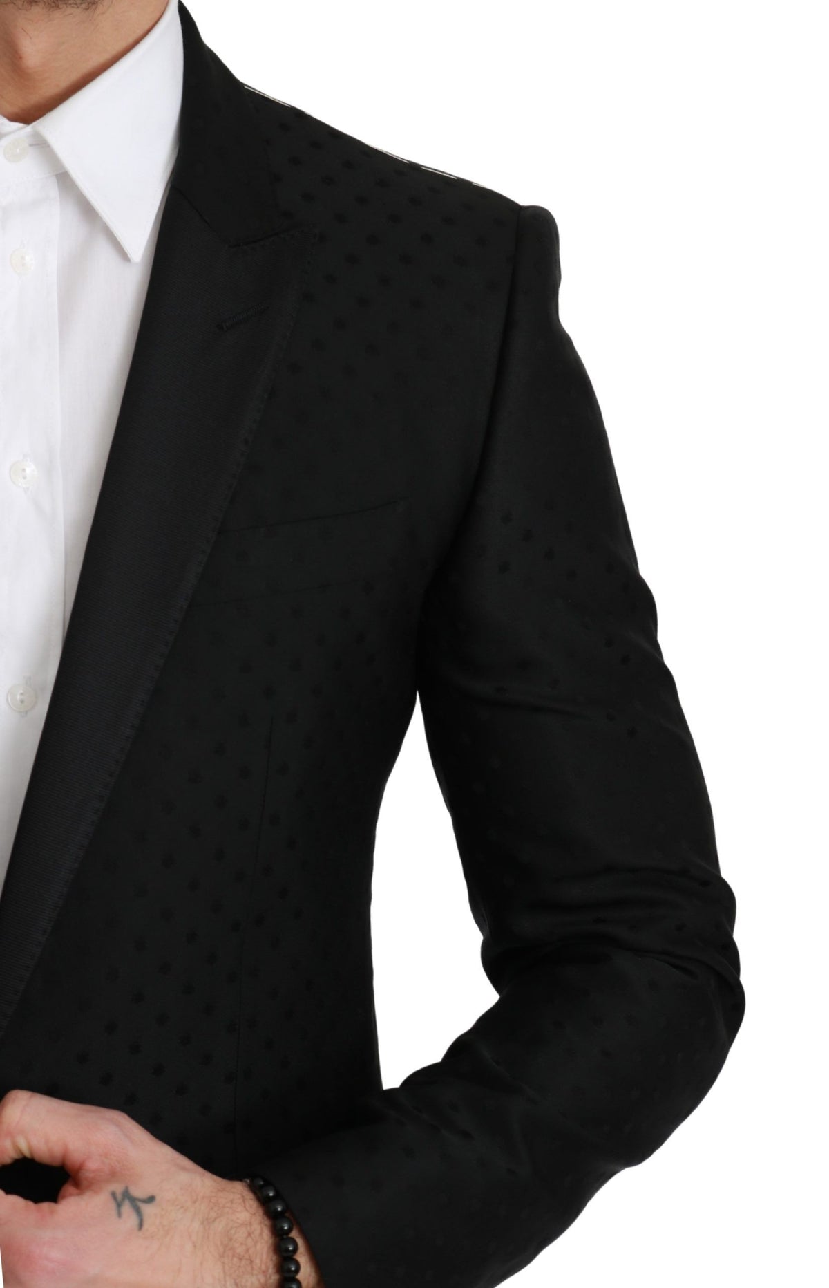 New Dolce & Gabbana Black Slim Fit Coat Jacket MARTINI Blazer