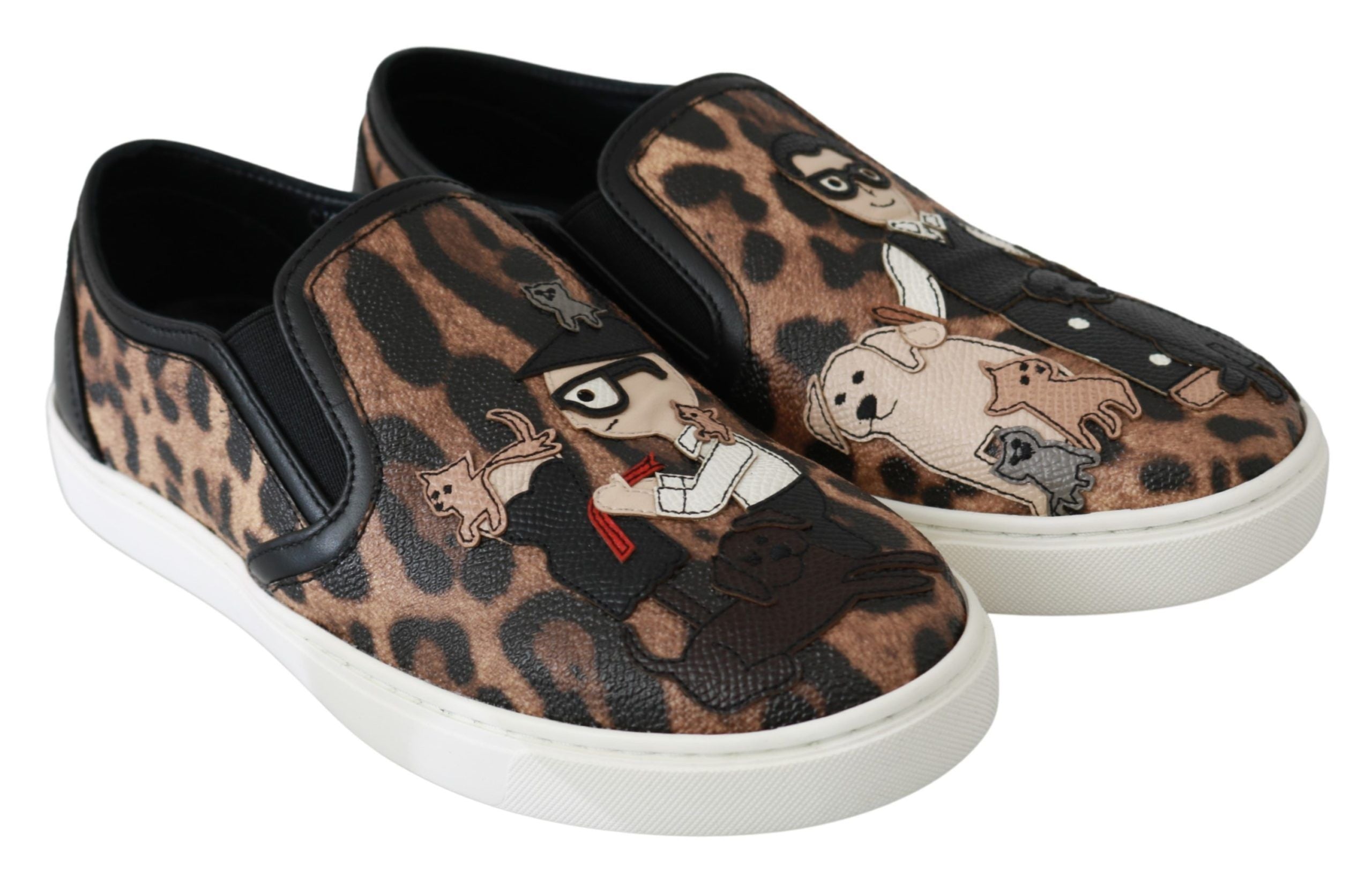 New Dolce & Gabbana Leather Leopard #dgfamily Loafers Shoes