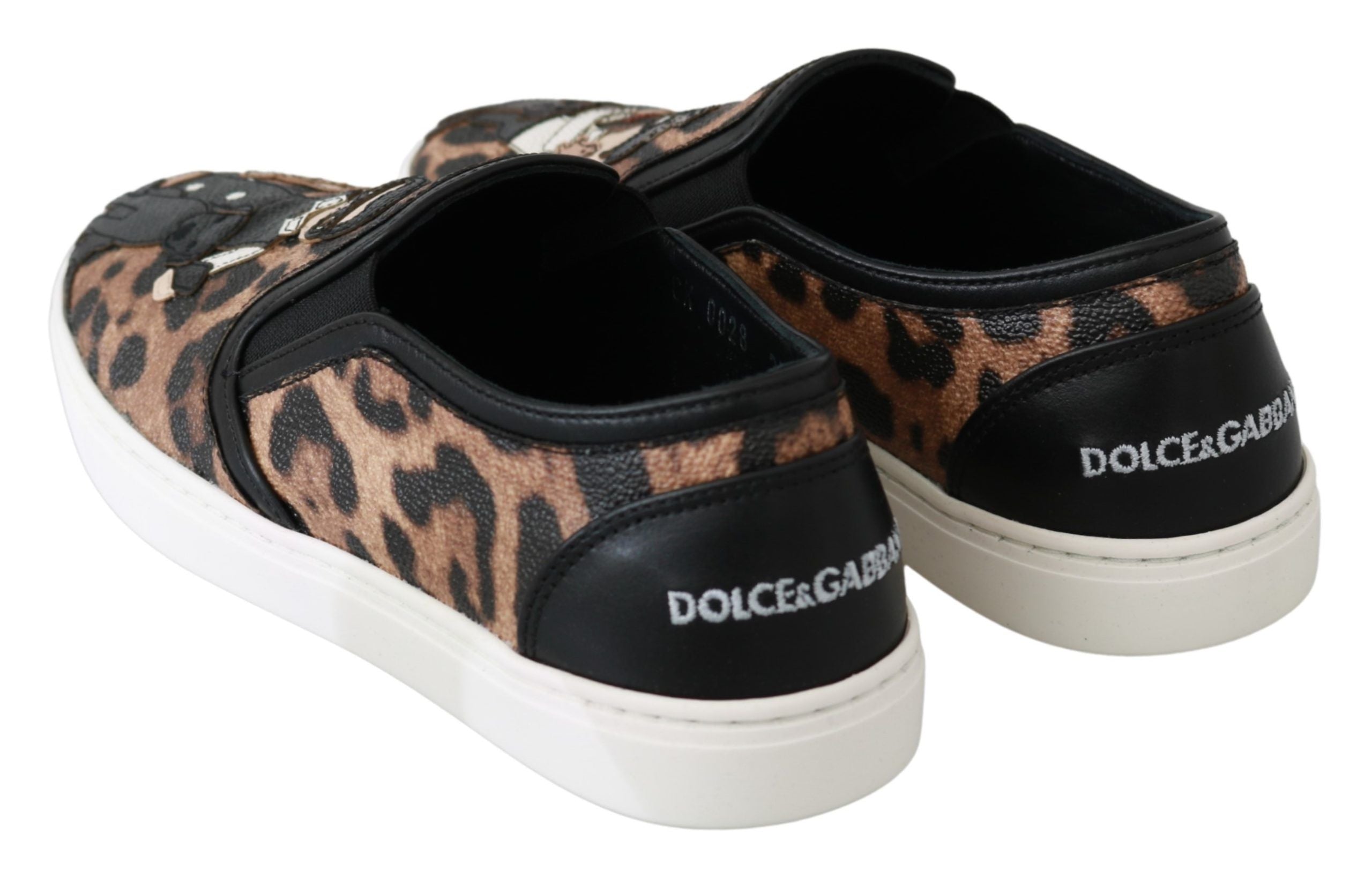 New Dolce & Gabbana Leather Leopard #dgfamily Loafers Shoes