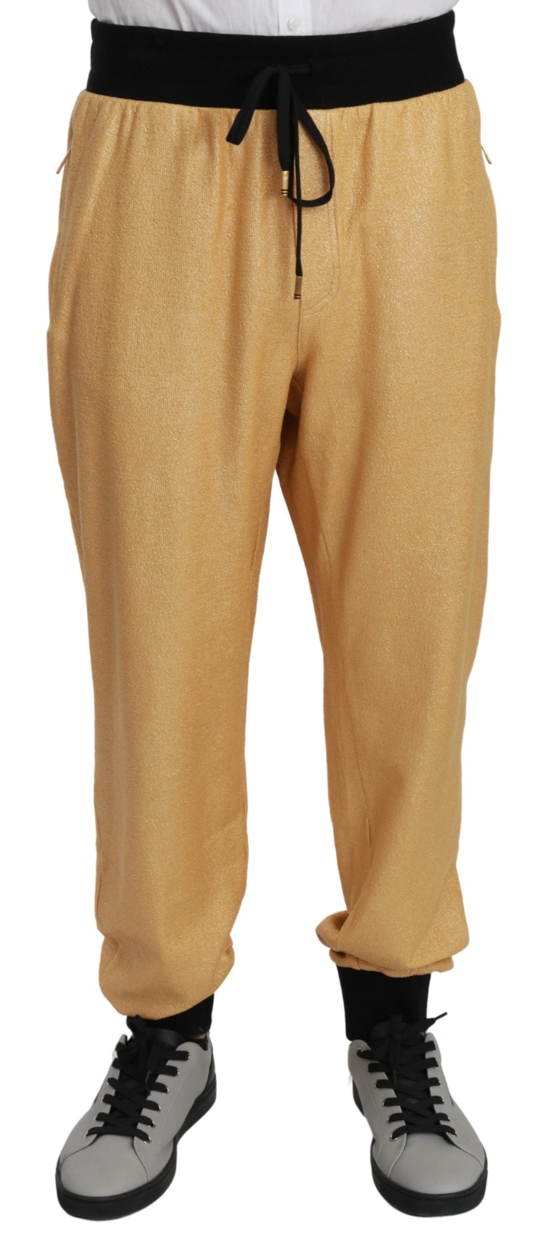 New Dolce & Gabbana Gold Year Of The Pig Cotton Mens Pants