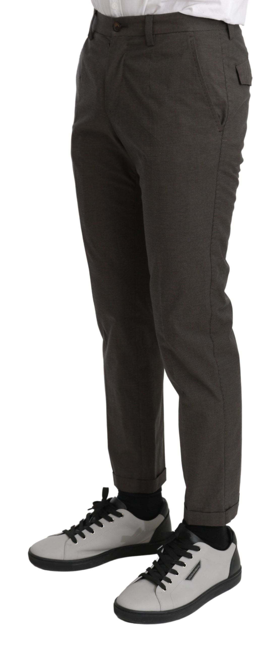 New Dolce & Gabbana Brown Casual Mens Trouser 100% Cotton Pants