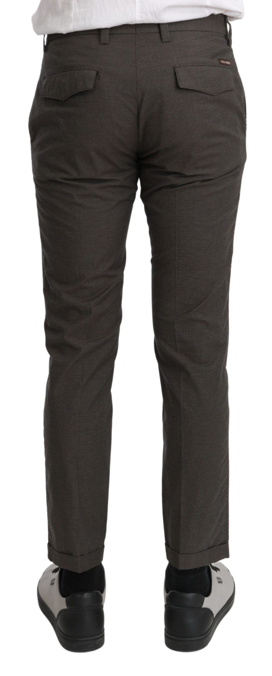 New Dolce & Gabbana Brown Casual Mens Trouser 100% Cotton Pants