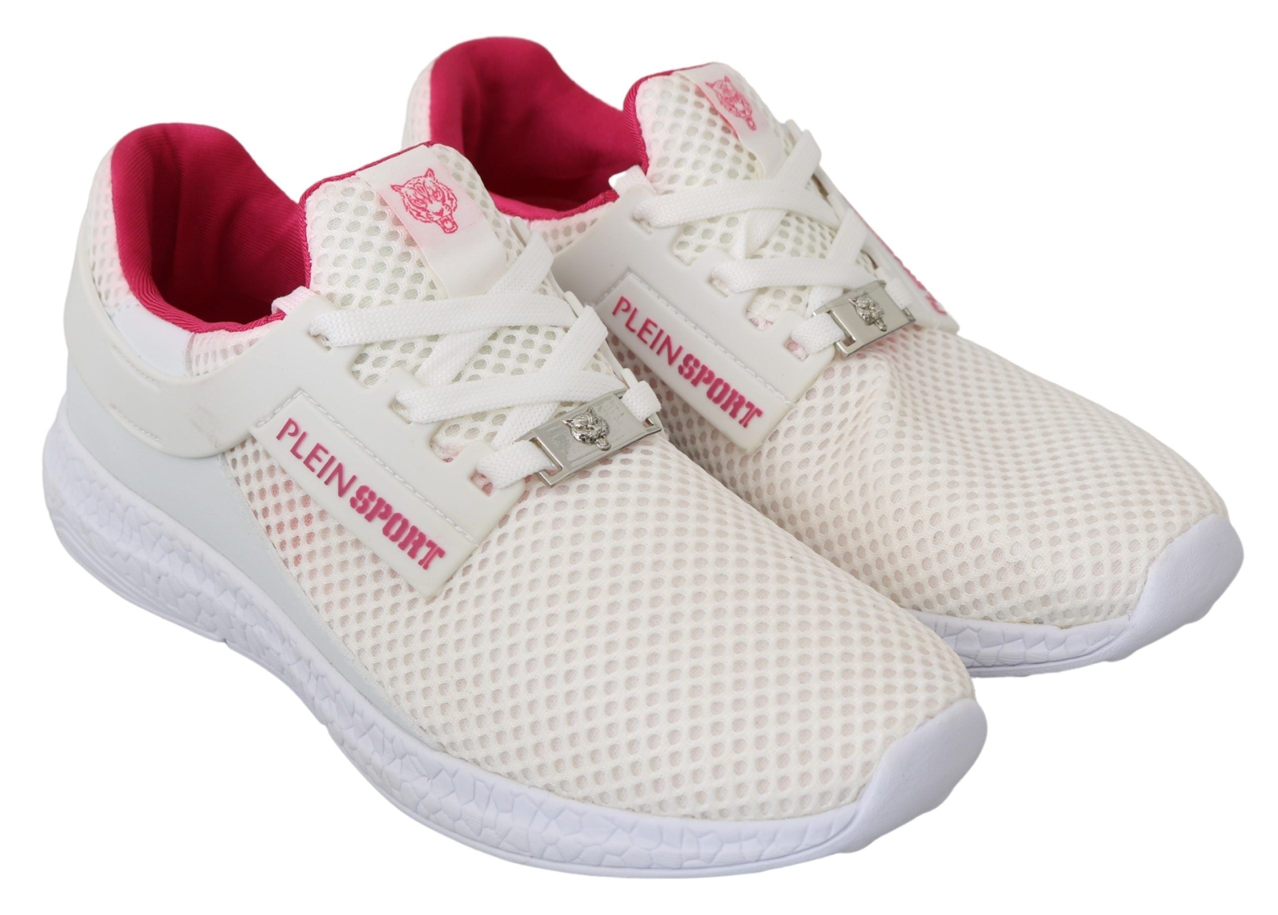 New Philipp Plein White Pink Becky Sneakers Shoes