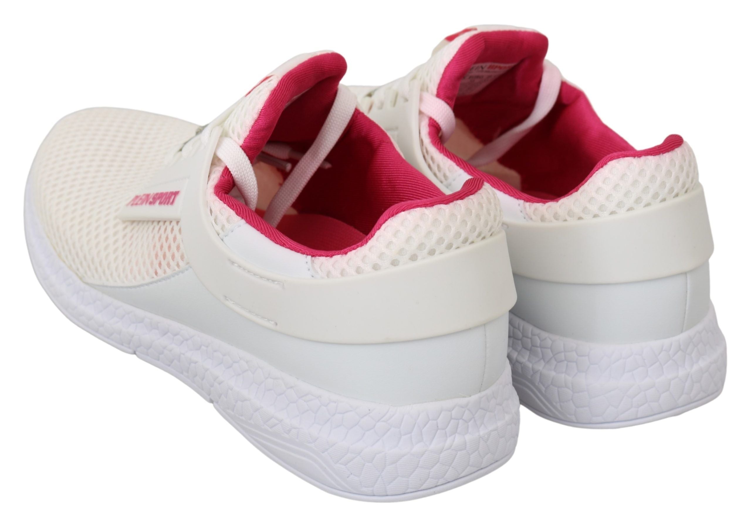 New Philipp Plein White Pink Becky Sneakers Shoes