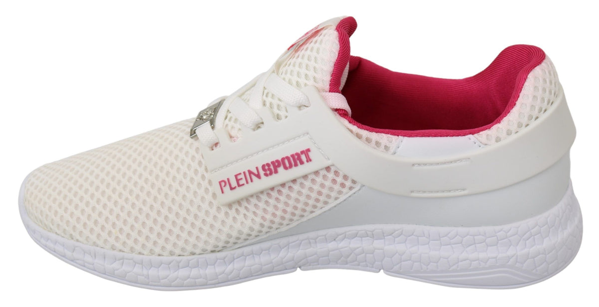 New Philipp Plein White Pink Becky Sneakers Shoes