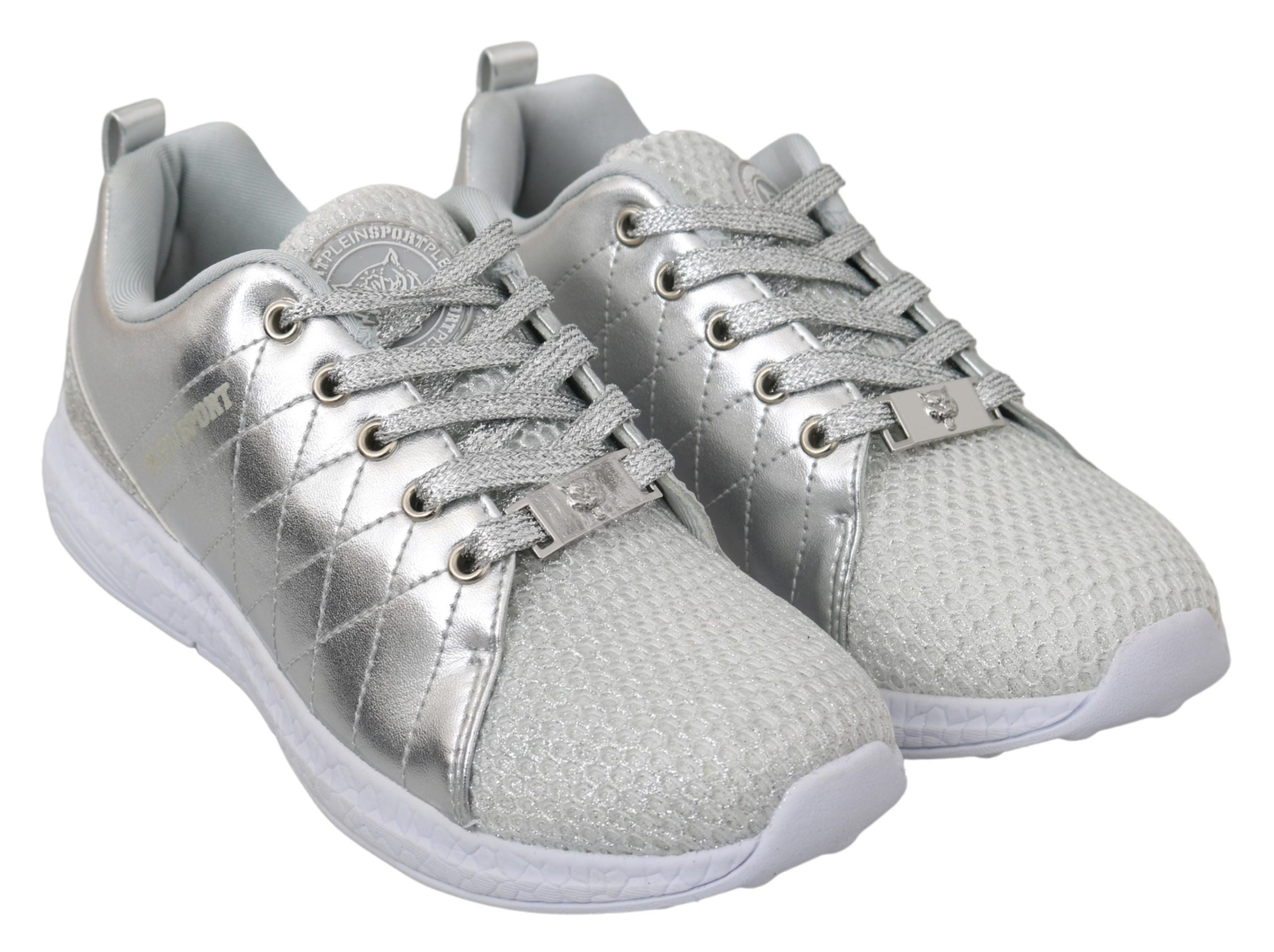 New Philipp Plein Gisella Silver Sneakers Shoes