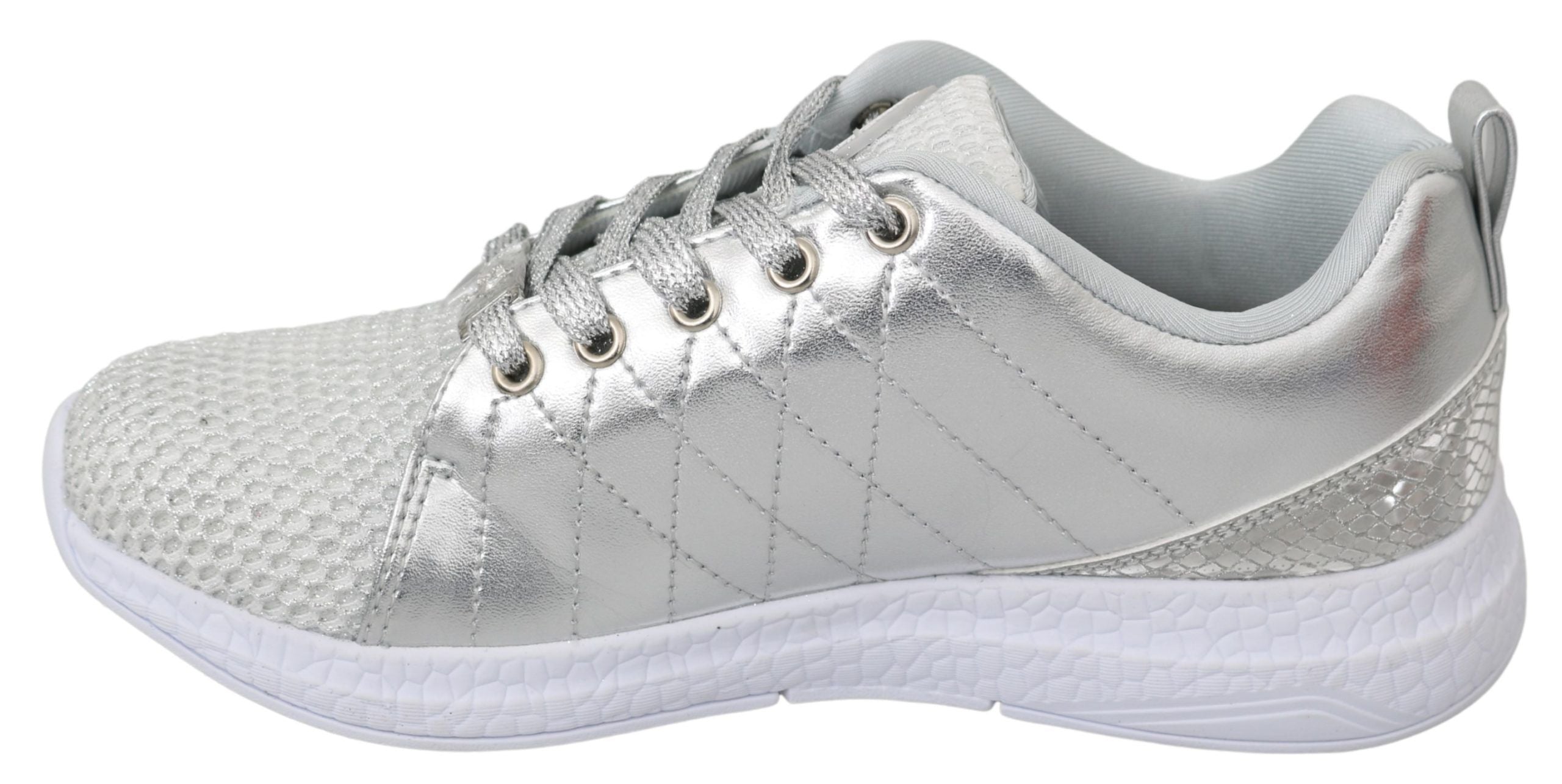 New Philipp Plein Gisella Silver Sneakers Shoes