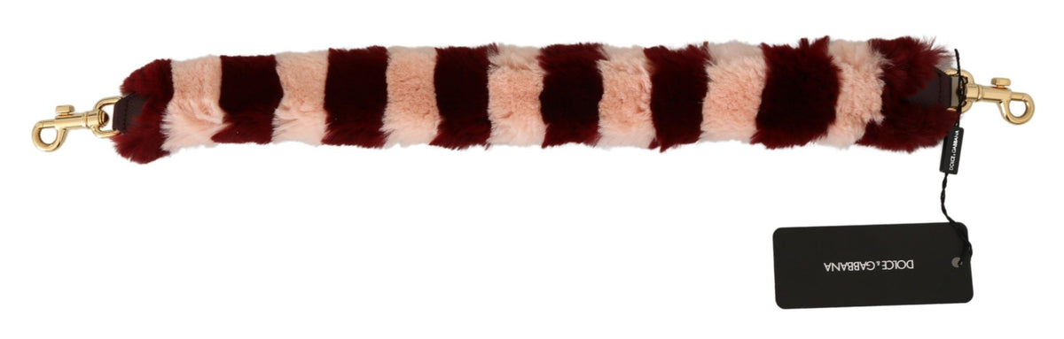 Dolce & Gabbana Pink Red Lapin Fur Accessory Shoulder Strap, new with tags – image 3 of 3