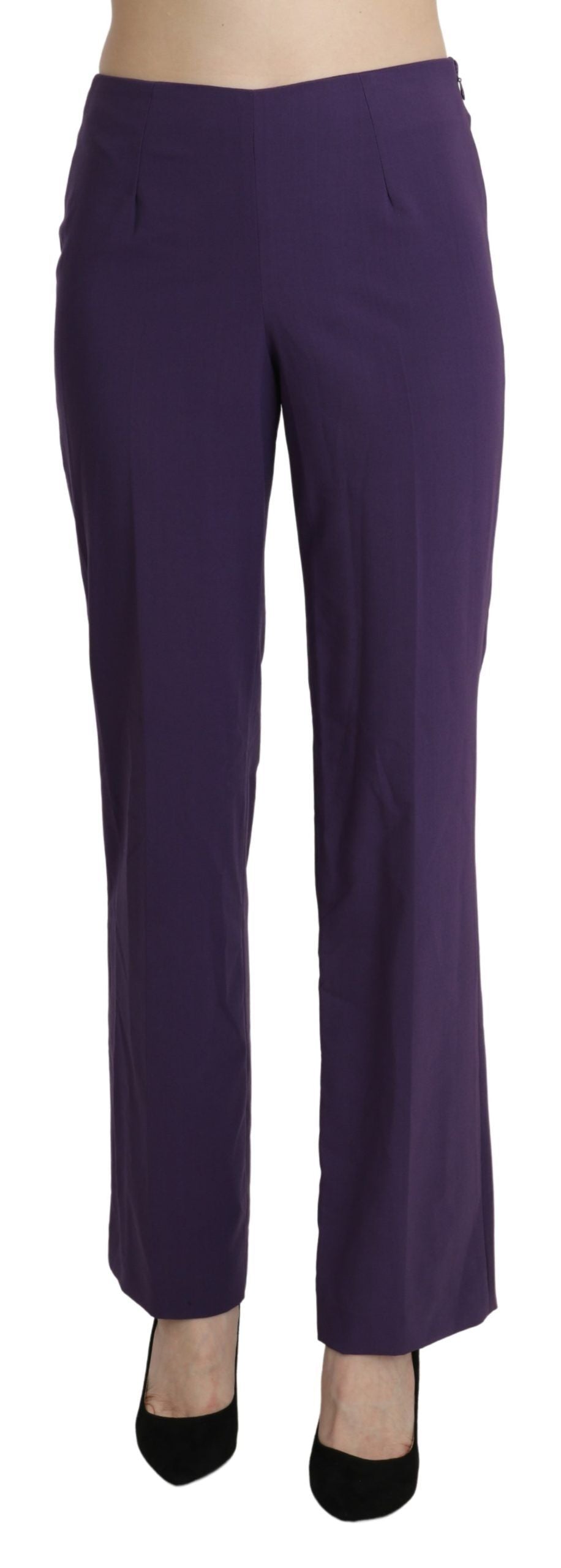 New BENCIVENGA Purple High Waist Straight Dress Trouser Pants