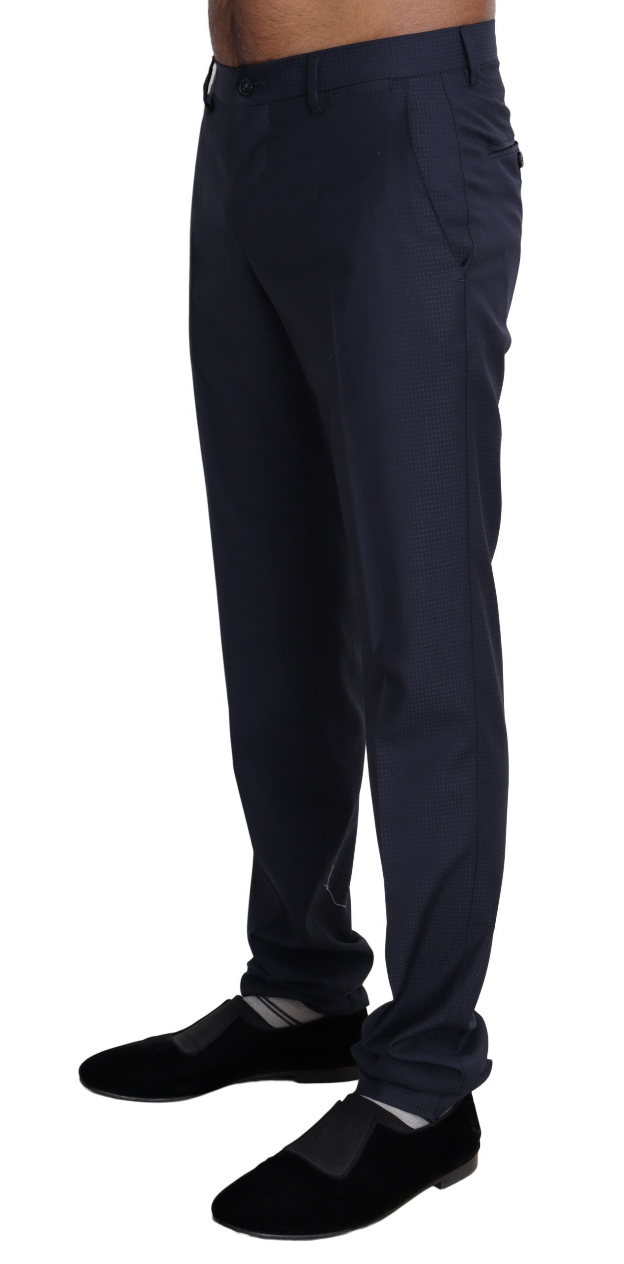 New Dolce & Gabbana Navy Blue Dress Formal Men Trouser Pants