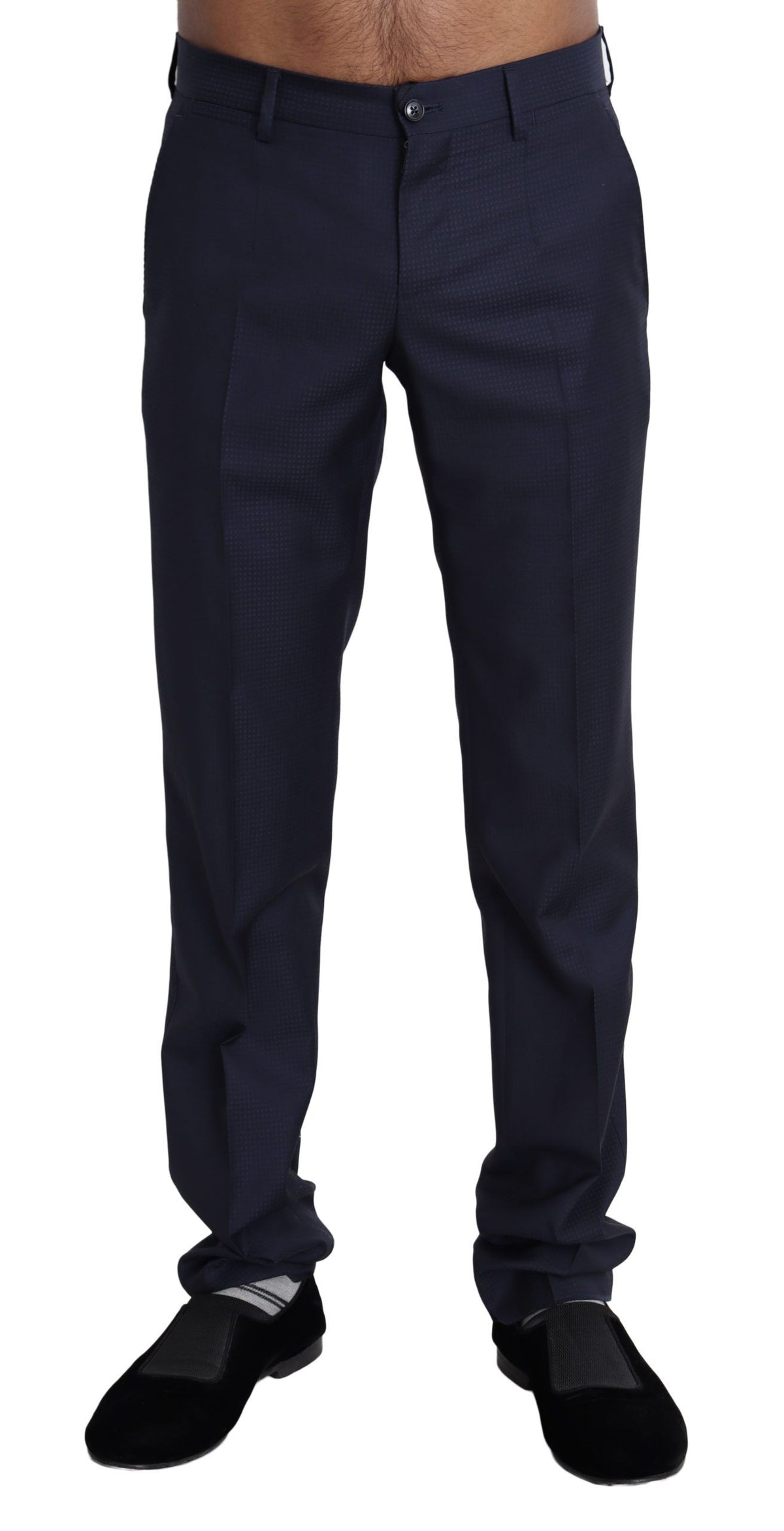 New Dolce & Gabbana Navy Blue Dress Formal Men Trouser Pants