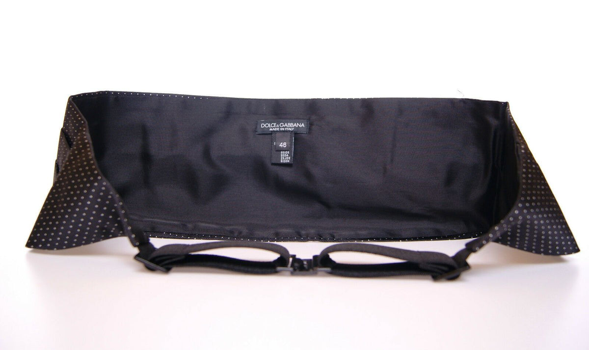 New Dolce & Gabbana Black Waist Smoking Tuxedo Cummerbund Belt