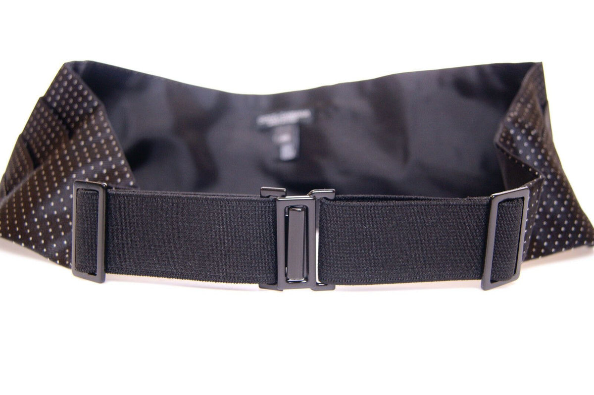 New Dolce & Gabbana Black Waist Smoking Tuxedo Cummerbund Belt