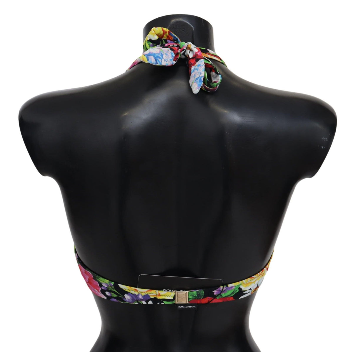 New Dolce & Gabbana Multicolor Floral Print Swimwear Bikini Tops
