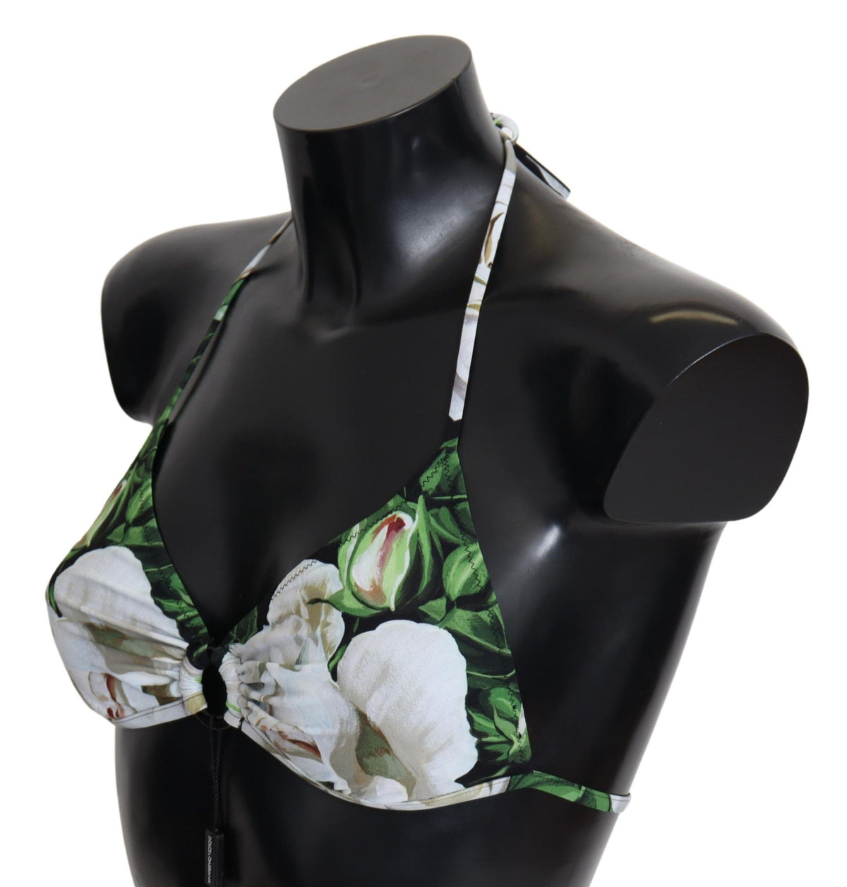 New Dolce & Gabbana Multicolor Floral Print Halter Swimwear Bikini Top