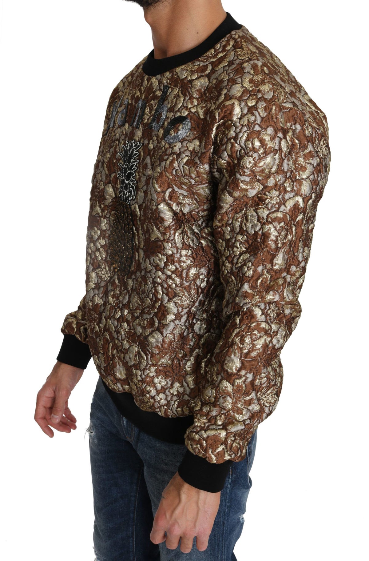 New Dolce & Gabbana Multicolor MAMBO Jacquard Pineapple Pullover Sweater