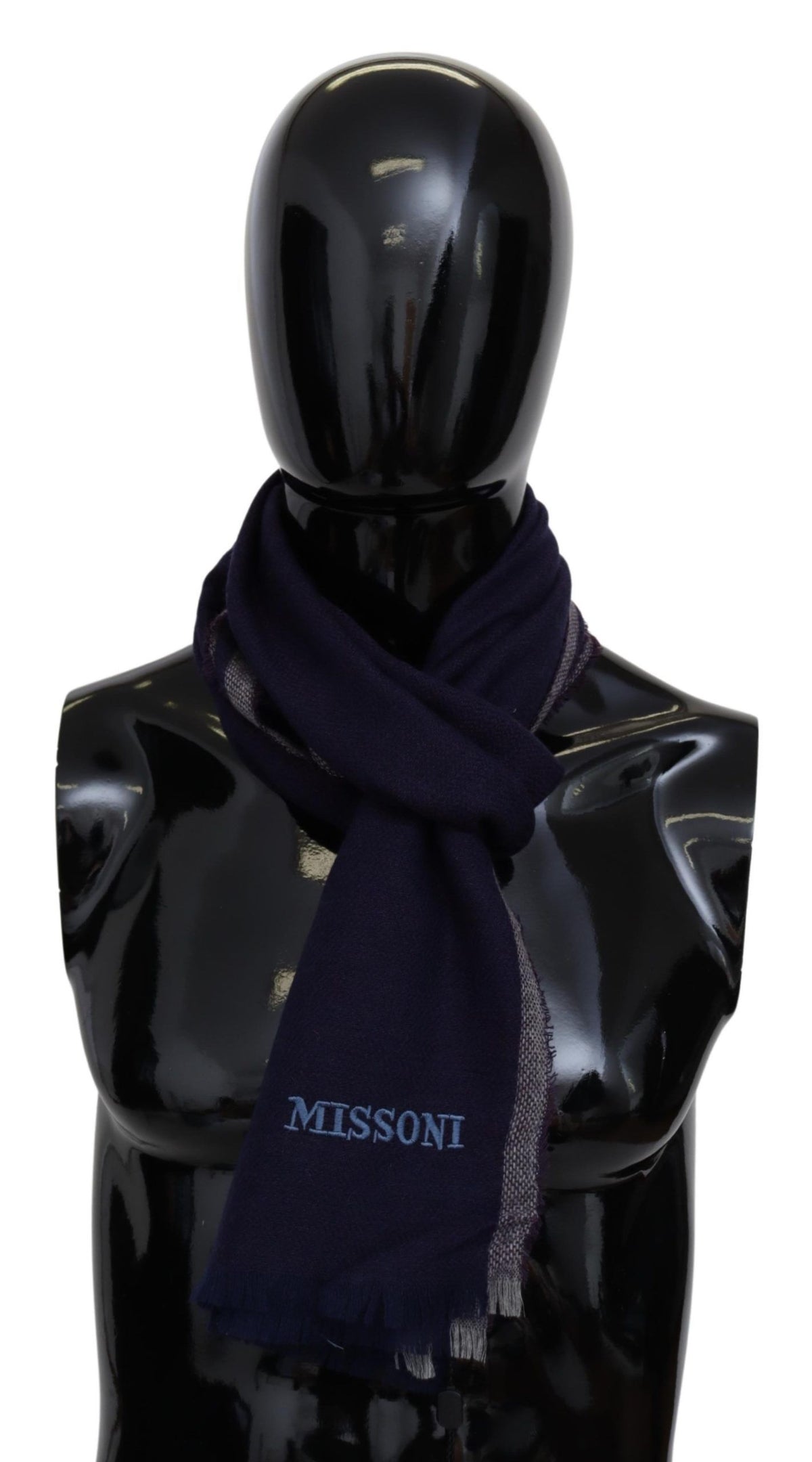 New Missoni Striped Wool Unisex Wrap Fringes Scarf