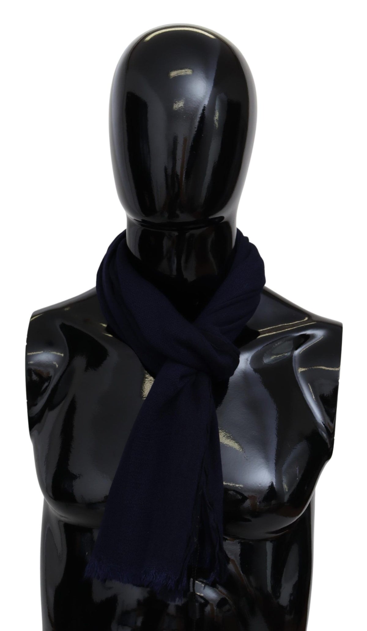 New Missoni Blue Wool Knit Unisex Neck Wrap Scarf