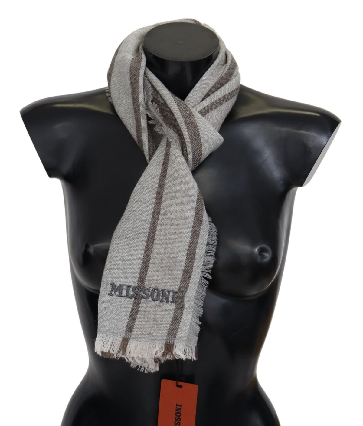 New Missoni Striped Wool Unisex Neck Wrap Scarf