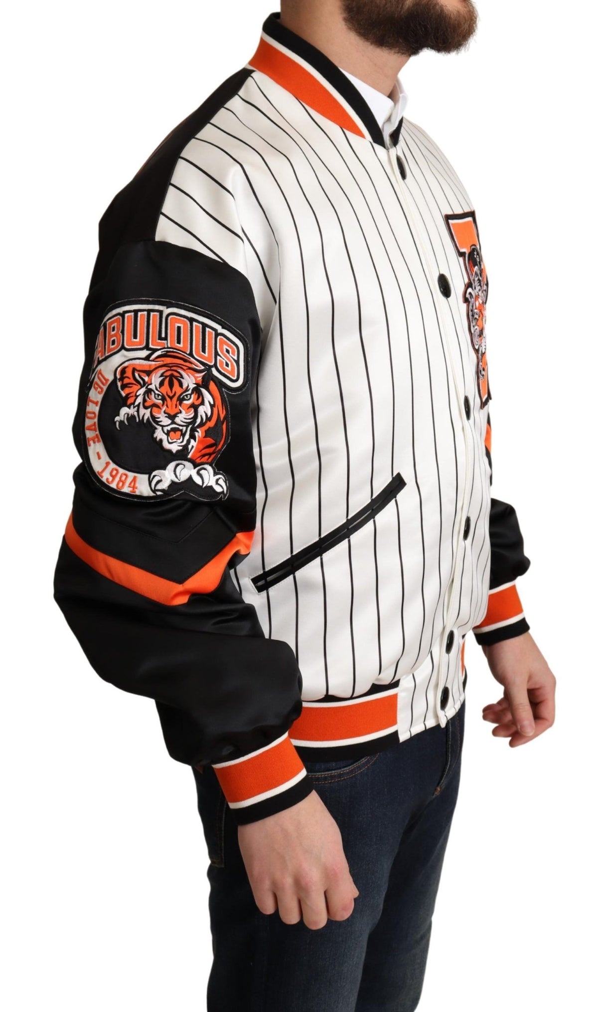 New Dolce & Gabbana Multicolor Bomber King Logo #DGMILLENNIALS Jacket