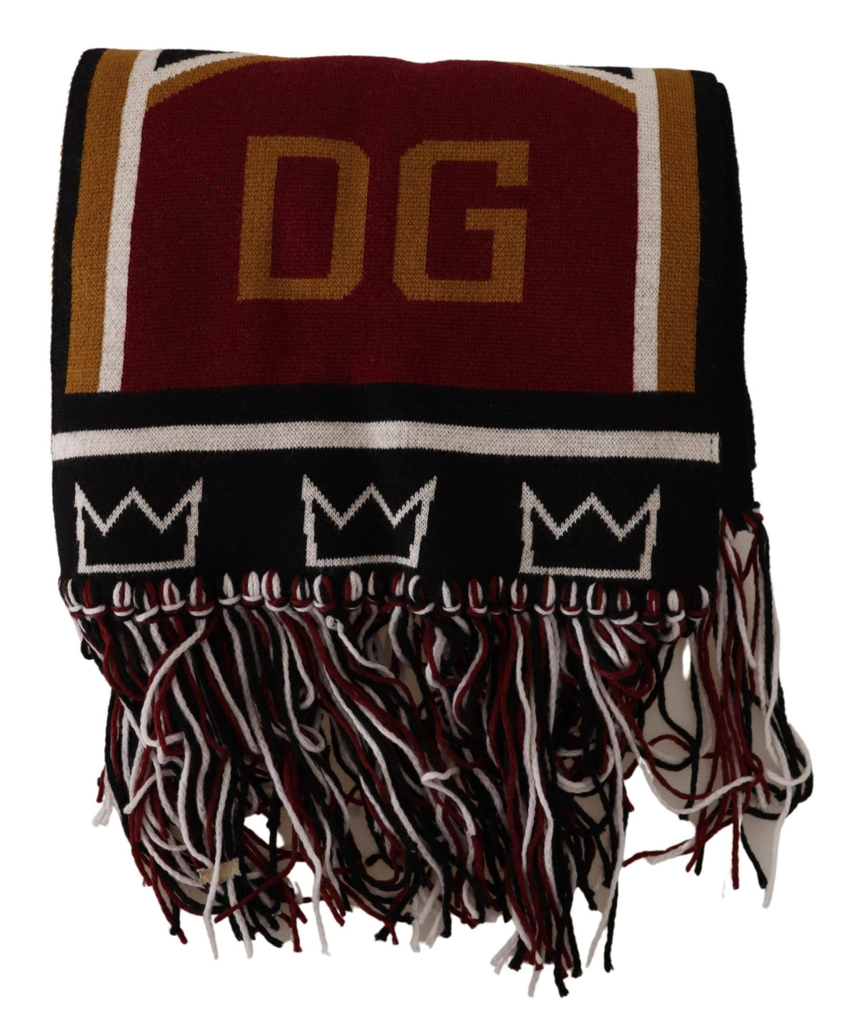 New Dolce & Gabbana Wool Knit DG King Shawl Wrap Scarf