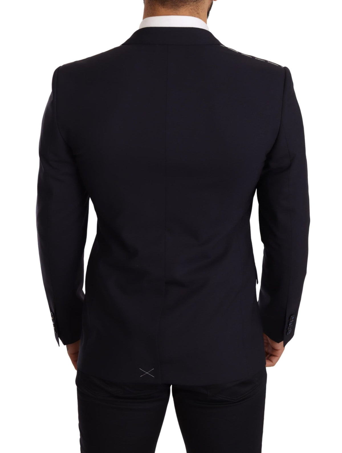 New Dolce & Gabbana Navy Blue Wool Slim Fit MARTINI Blazer