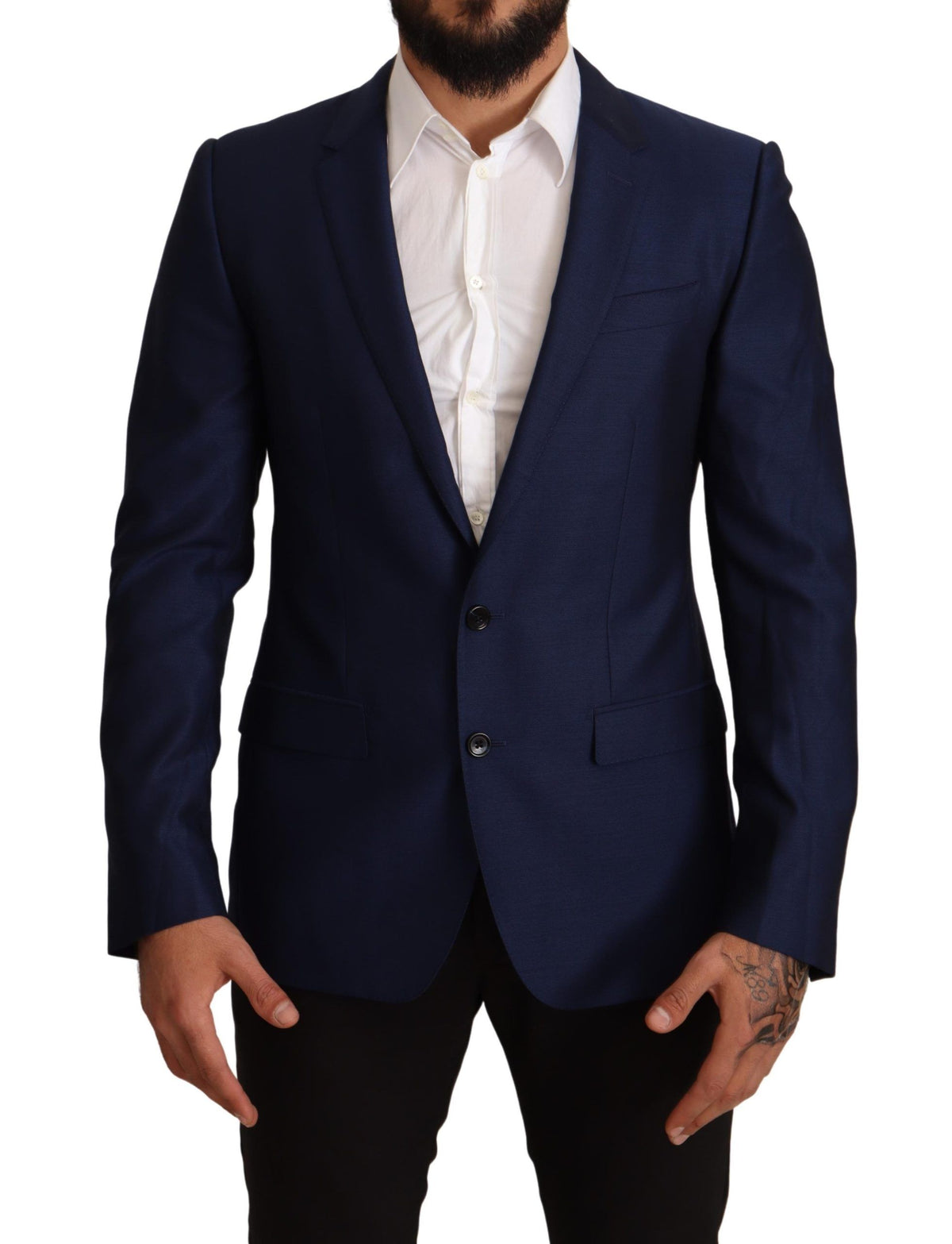 New Dolce & Gabbana Navy Blue Slim Fit Jacket MARTINI Blazer
