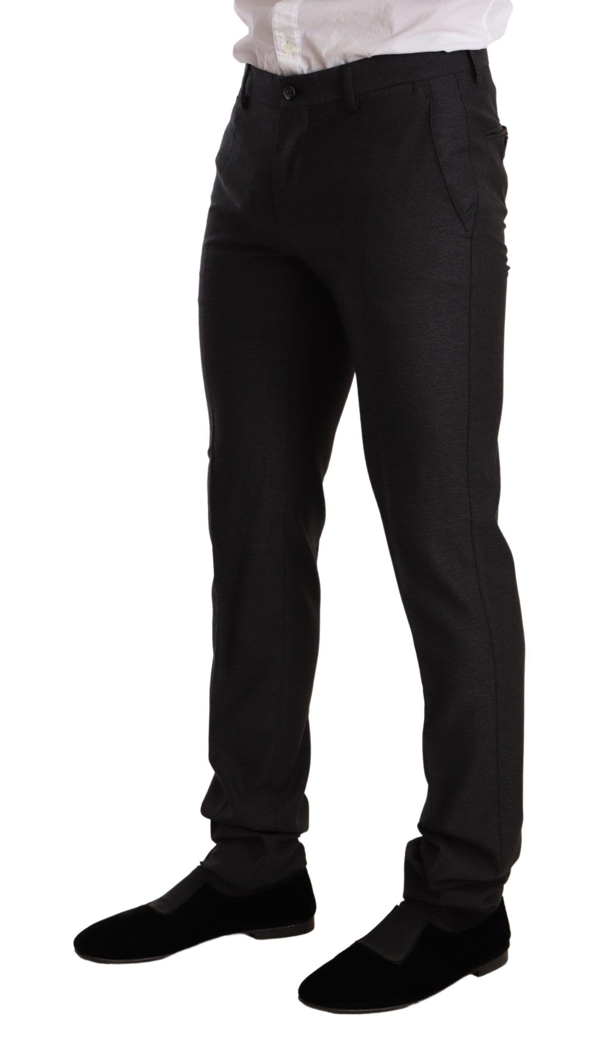 New Dolce & Gabbana Gray Wool MARTINI Slim Fit Set Suit