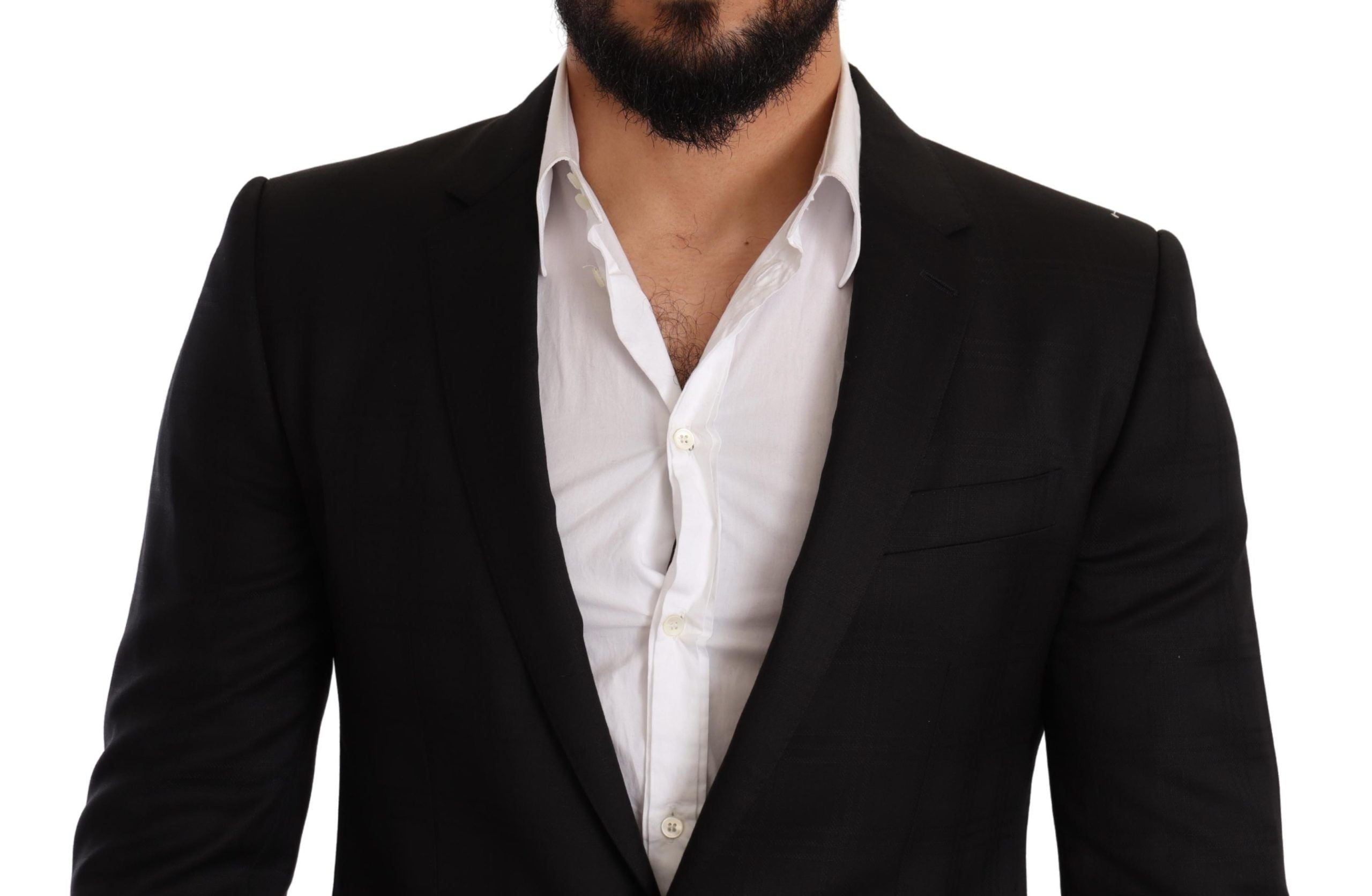 Dolce & Gabbana Dark Gray Check MARTINI SLIM FIT 2 Piece Suit