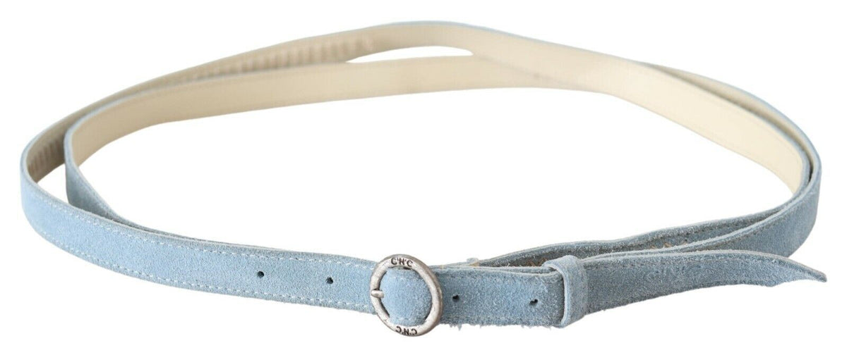 Costume National Blue Skinny Leather Fashion Waist Belt