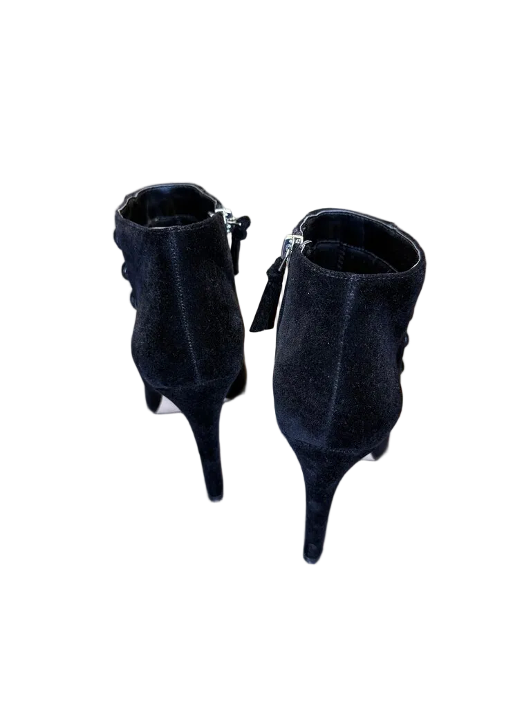 Neiman Marcus Black Velvet Ankle Boots
