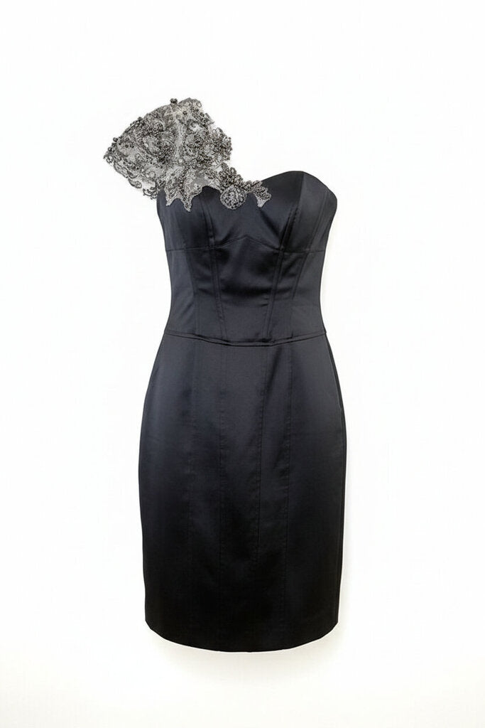 Karen Millen Black Dress with Embroidery