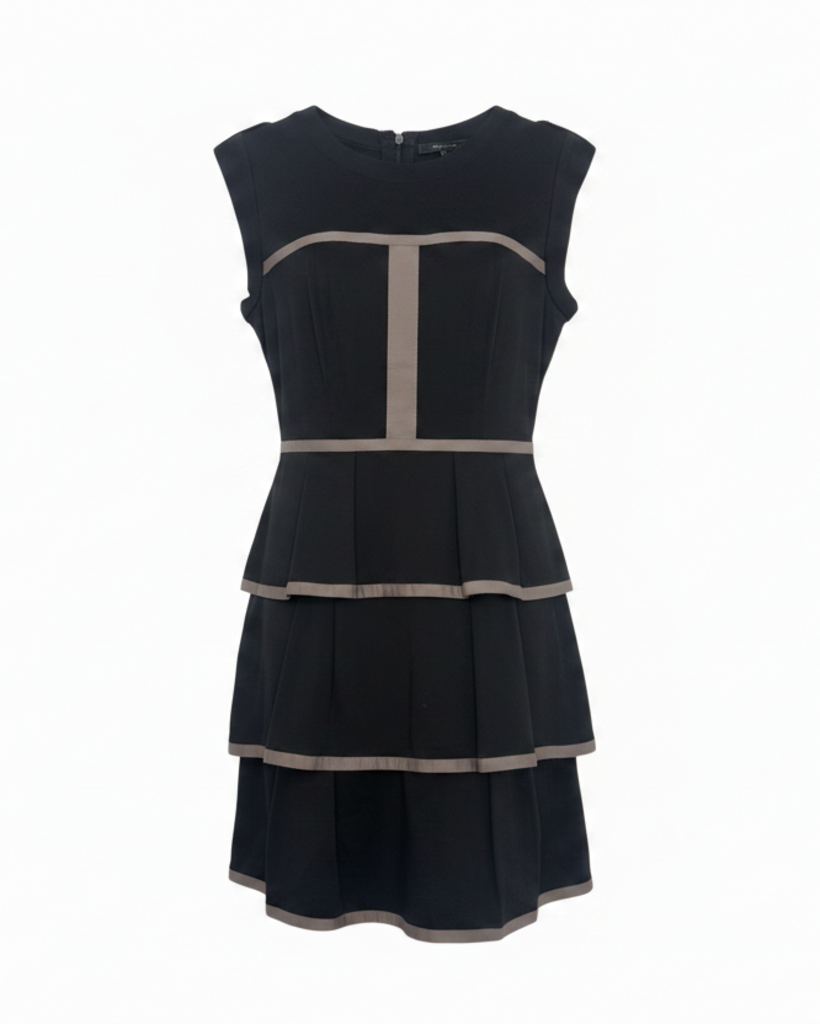 BCBG Max Azria Black Dress with Beige Accents