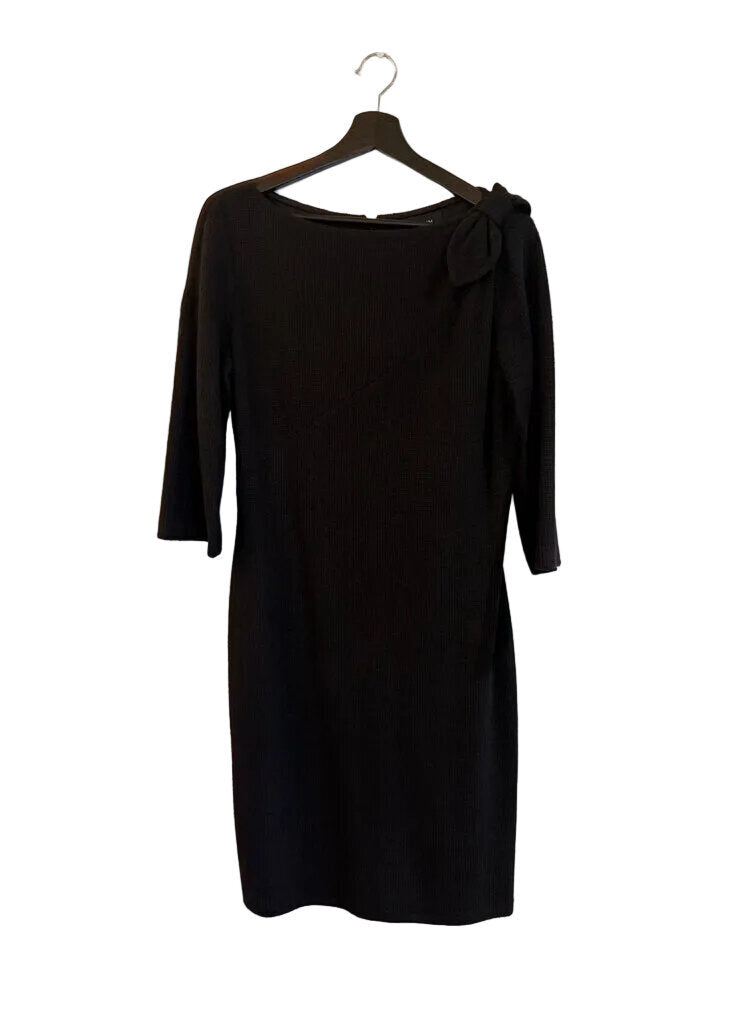 St. John Women's Black Dress with Bow Detail