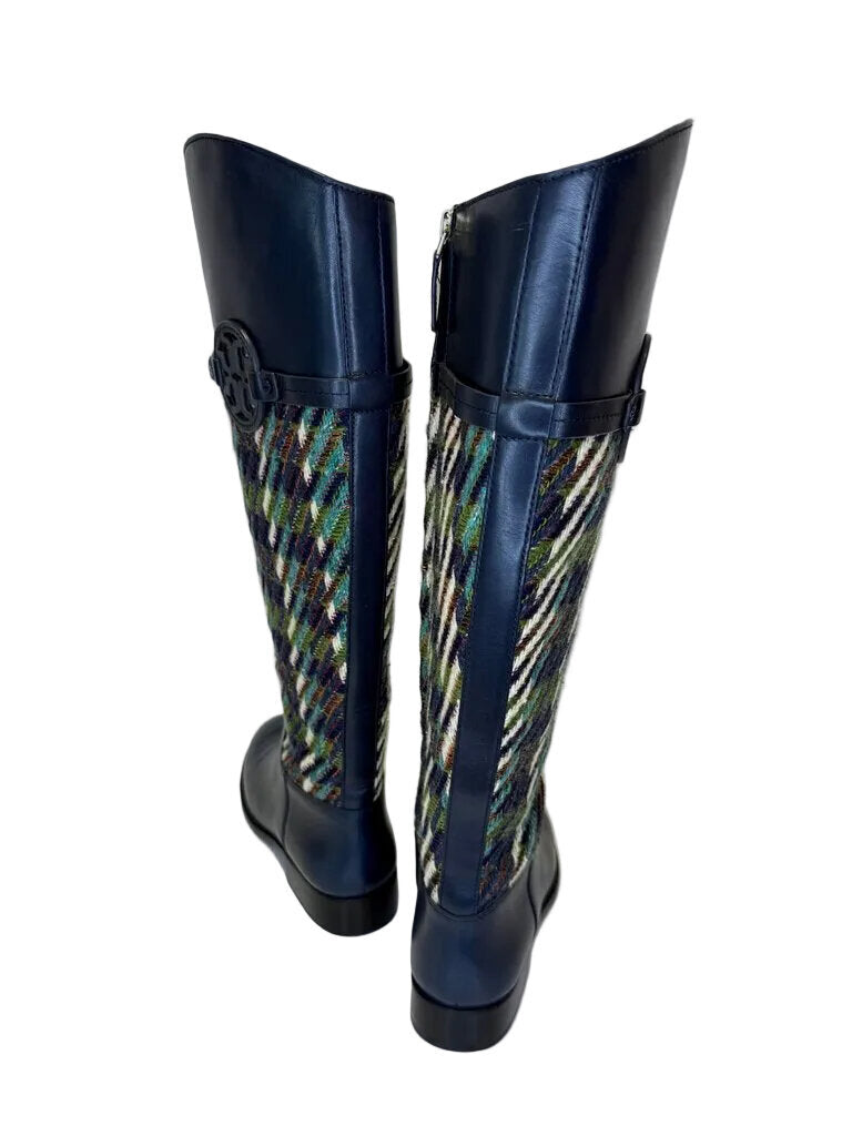 Tory Burch Multicolor Wool and Leather Knee-High Boots